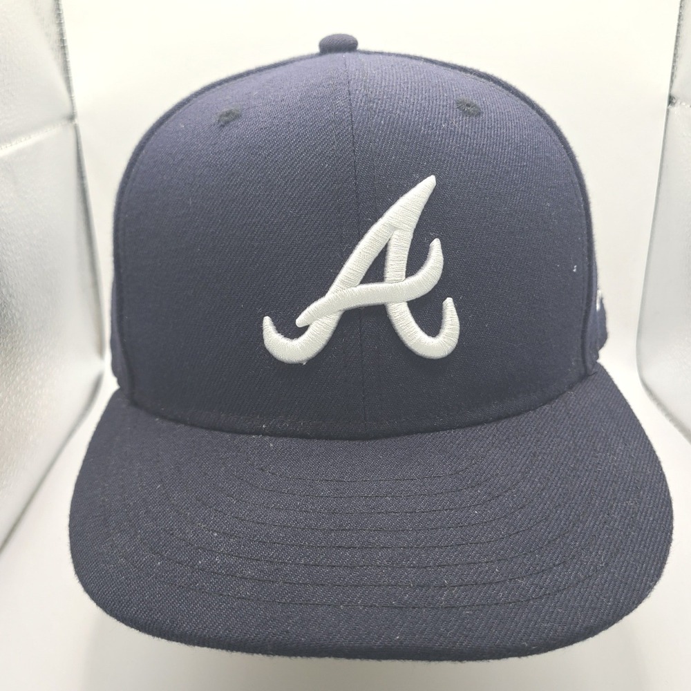 Vintage Atlanta Braves New Era 59FIFTY Hat 7 1/2 Navy MLB Field Fitted Dadcore